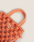 Фото #6 товара Raffia mini beach bag with little balls