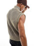 Фото #3 товара Weekday Marwin zip through knitted vest in washed brown