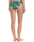 Фото #2 товара Letarte Women's 187520 Full Coverage Green Multi Bikini Bottom Swimwear Size M