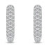 Sparkling silver earrings with zircons EA1023W