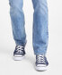 Men's Straight Fit Tufts Blue Jeans, Created for Macy's