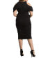 Фото #2 товара Women's Plus Size Bianca Ruched Cocktail Dress