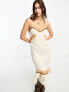 Фото #7 товара Reclaimed Vintage winter lingerie slip dress in ivory