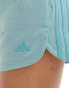 adidas Performance Pacer Training 3-stripes Woven High-Rise shorts in turquoise