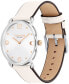 Фото #2 товара Часы COACH Elliot Chalk White Leather Strap Watch