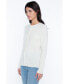 Фото #3 товара Women's 100% Cashmere Button Front Long Sleeve Crewneck Cardigan Sweater