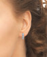 ფოტო #2 პროდუქტის Lab Grown Aquamarine Half Hoop Earrings (1-1/8 ct. t.w.) in Sterling Silver