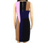 INC International Concepts Women's Colorblocked Sheath Dress Pink Brown Black M