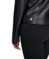 ფოტო #3 პროდუქტის Women's Faux-Leather Asymmetric Moto Coat