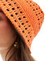 Фото #3 товара Mango crochet bucket hat in orange