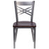 Фото #2 товара Hercules Series Clear Coated ''X'' Restaurant Chair
