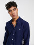 Фото #3 товара Polo Ralph Lauren player logo slim fit poplin shirt button-down in navy