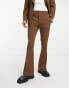 Фото #8 товара ASOS DESIGN flare suit trouser in brown