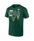 Фото #2 товара Men's Hunter Green Milwaukee Bucks 2024 Central Division Champions Locker Room T-Shirt