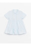 LCW Gömlek Yaka Kısa Kollu Kız Bebek Elbise