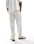 ASOS DESIGN smart oversized tapered trousers in white Белый, W36 L32 - фото #3