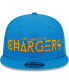Фото #3 товара Men's Powder Blue Los Angeles Chargers Word 9FIFTY Snapback Hat