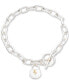 ფოტო #1 პროდუქტის Two-Tone Sterling Silver Padlock Flex Bracelet