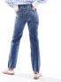 Фото #2 товара Mango straight leg jeans in dark blue