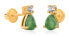 Luxury yellow gold earrings with zircons 14/170.701/17ES