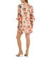 Фото #5 товара Petite Floral-Print 3/4-Sleeve Shift Dress