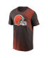 Men's Brown Cleveland Browns Yard Line Fashion Asbury T-shirt