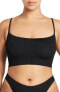 Фото #1 товара BOUND by Bond-Eye Womens Reid Smocked Bikini Top Black Swimwear Size OS