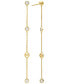 ფოტო #2 პროდუქტის Gold-Tone Sterling Silver Linear Drop Earrings