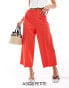 Фото #1 товара ASOS DESIGN Petite tailored culotte with linen in red