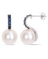 Фото #1 товара Серьги Macys Freshwater Cultured Pearl & Sapphire