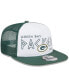 Men's White, Green Green Bay Packers Banger 9FIFTY Trucker Snapback Hat - фото #2