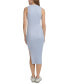 Фото #2 товара Women's Sleeveless Ribbed Polo Midi Dress