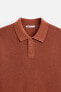 TEXTURED KNIT POLO SHIRT