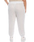 ფოტო #2 პროდუქტის Plus Size Linen Drawstring Jogger Pants