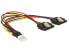 Фото #1 товара Delock 85236 - 0.2 m - Floppy (4-pin) - 2 x SATA 15-pin - Male - Female - Straight