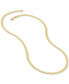 ფოტო #3 პროდუქტის Polished & Beveled Herringbone Link 22" Chain Necklace in 18k Gold-Plated Sterling Silver & Sterling Silver