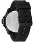 Men's Quartz Black Silicone Watch 46mm