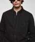 ფოტო #2 პროდუქტის Men's Quilted Denim Overshirt