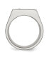 ფოტო #3 პროდუქტის Stainless Steel Polished CZ Signet Ring