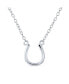 Фото #1 товара Minimalist Mini Petite Simple Equestrian Good Luck Charm Horseshoe Pendant Necklace For Women For Sterling Silver