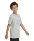 ფოტო #3 პროდუქტის Big Boys Short Sleeve Chrome Logo Heather T-Shirt