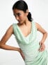 Фото #3 товара ASOS DESIGN cowl corset draped midi dress in mint