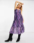 Фото #2 товара Violet Romance tiered halter neck midi dress in tie dye