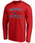 Фото #2 товара Men's Red Washington Capitals Team Victory Arch Long Sleeve T-shirt