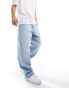 Bershka baggy fit jean in light blue