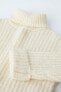 Knit wrap collar sweater
