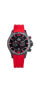 ფოტო #1 პროდუქტის Men's Chronograph Hurricane Red Silicone Strap Watch 46mm