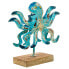 Decorative Figure Alexandra House Living Blue Iron Octopus 28 x 10 x 28 cm