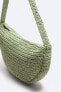 Woven midi crossbody bag