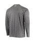 ფოტო #4 პროდუქტის Men's Heathered Charcoal Kentucky Wildcats PFG Terminal Tackle Raglan Omni-Shade Long Sleeve T-shirt